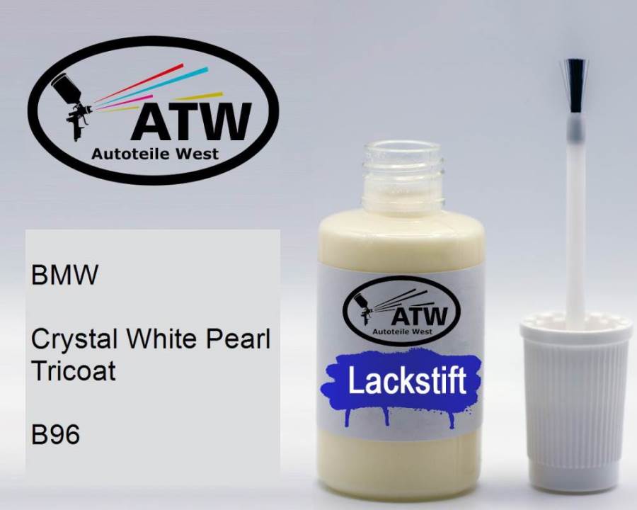 BMW, Crystal White Pearl Tricoat, B96: 20ml Lackstift, von ATW Autoteile West.